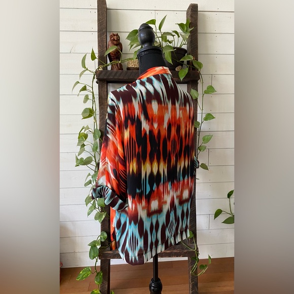 A new day: Vibrant Multicolor Open Front Kimono - Picture 15 of 17